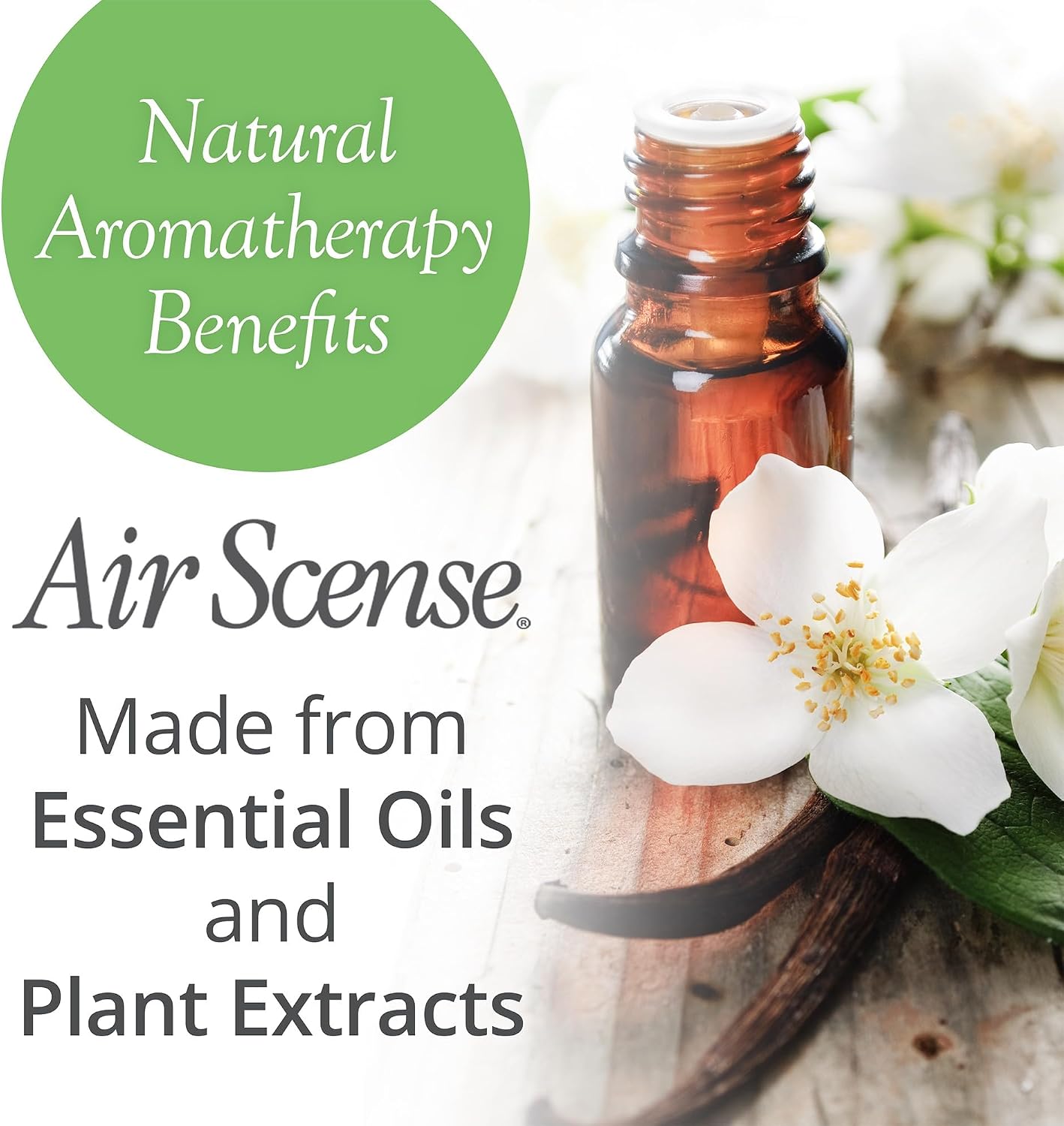 Air Scense Air Freshener Deodorizer Room Spray for Bathroom & Home, Essential Oils, Natural Vanilla- 7 fl oz (2-Pack)