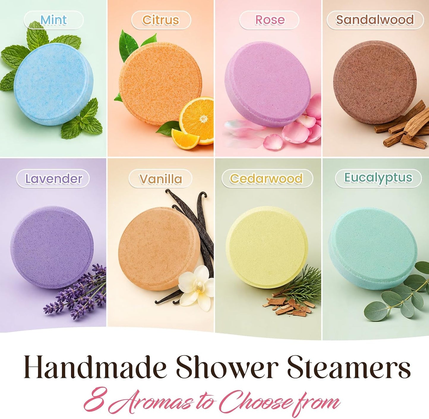 Shower Steamers Aromatherapy, Long Lasting Essential Oil Spa, Women Gift | Self Care & Spa Gifts for Women, Mom, Wife, Teen for Daily Relaxation, Ideal Christmas Stocking Stuffers, White Elephant Gift