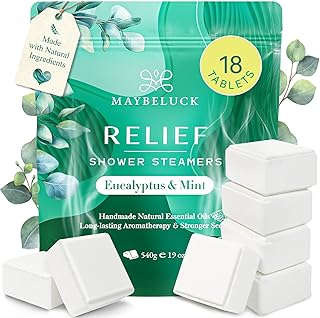 Shower Steamers Aromatherapy 18 Pack – Eucalyptus for Shower, Aromatherapy Graduation & Teacher Appreciation Gifts, Stress Relief & Relaxation Self Care Birthday Gifts– Eucalyptus & Mint