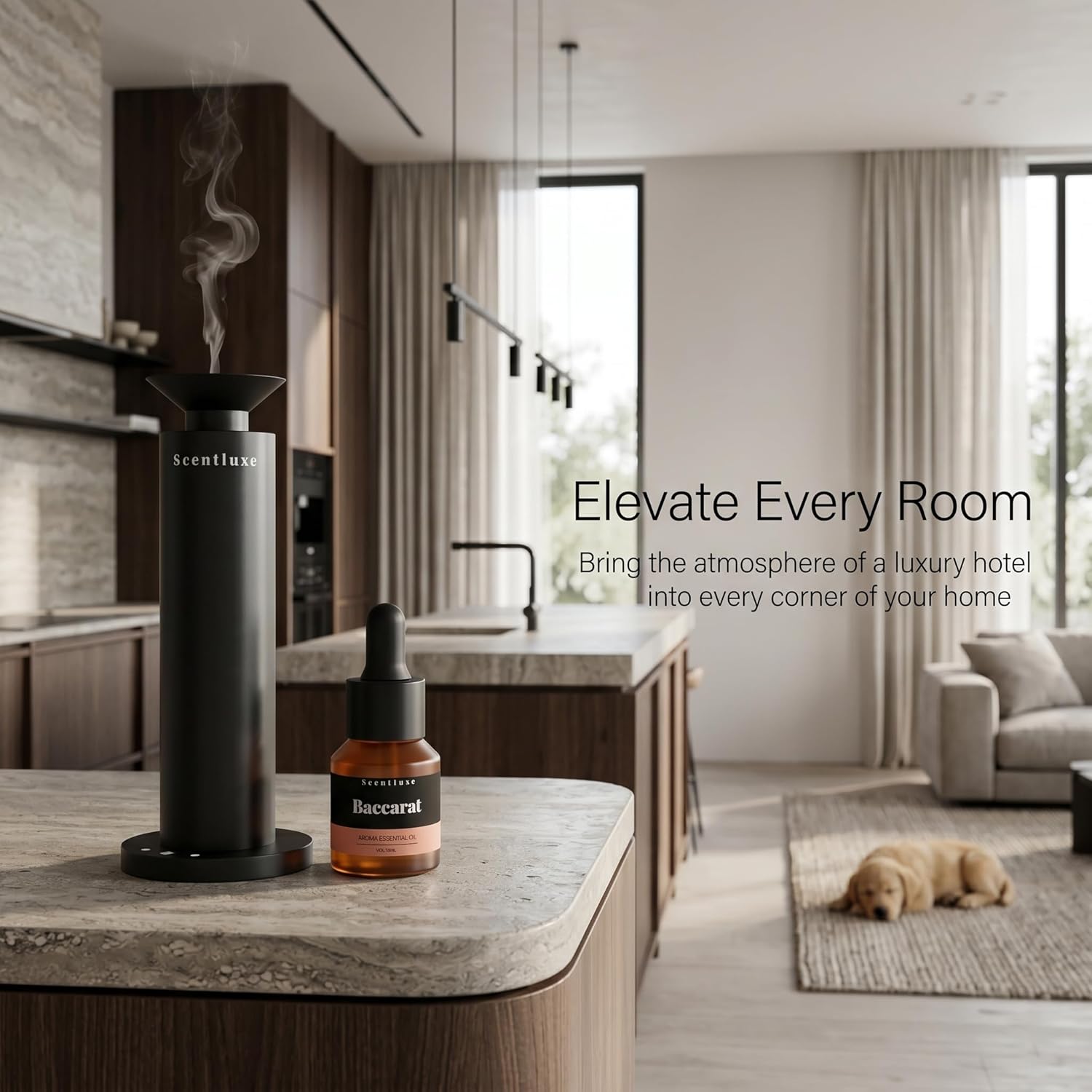Hotel Diffuser Oil & Fragrance Scent Oil Inspired Baccarat - Essential Oil Blend for Home HVAC, Cold-Air & Ultrasonic Diffusers 15mL Glass Dropper Bottle with Luxury 5-Star Hotel Aromatherapy