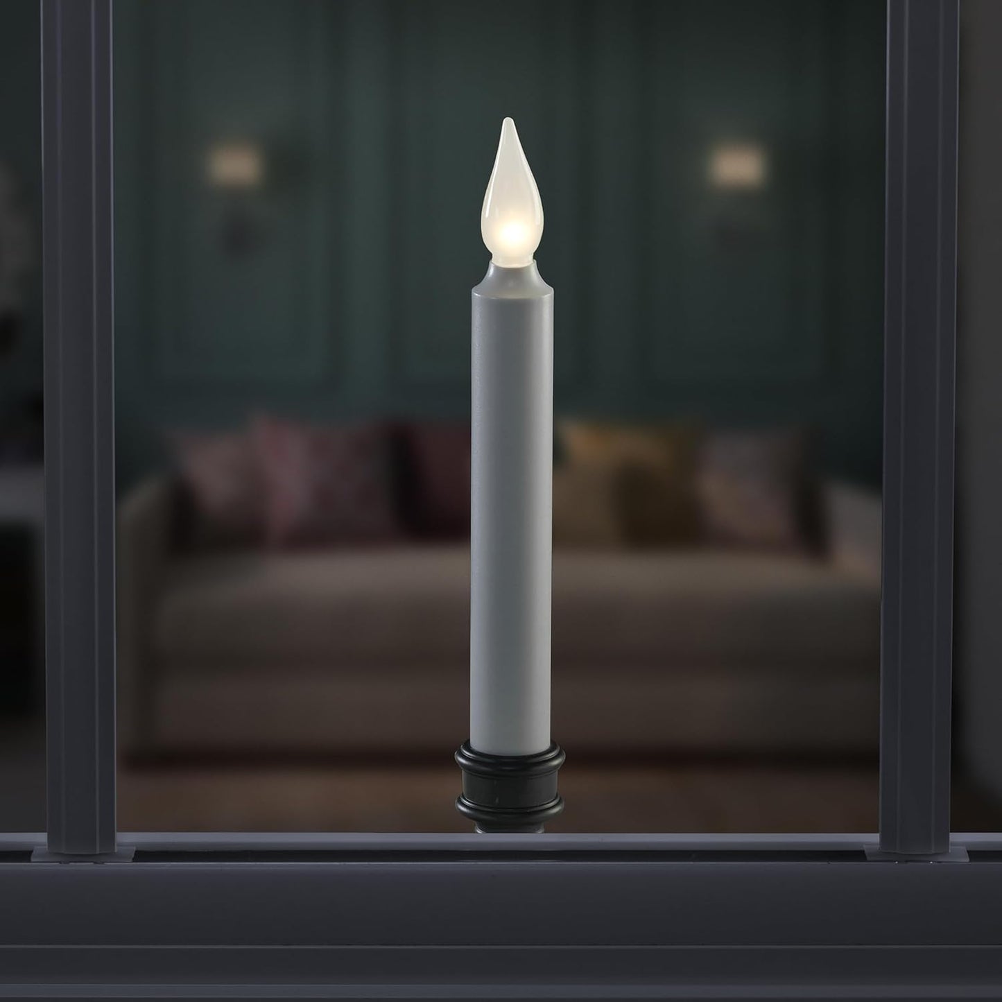 612 Vermont LED Battery Operated Window Candles with Timer, Bright Hot Spot, VT-1506A-4 (Pack of 4, Antique Bronze)