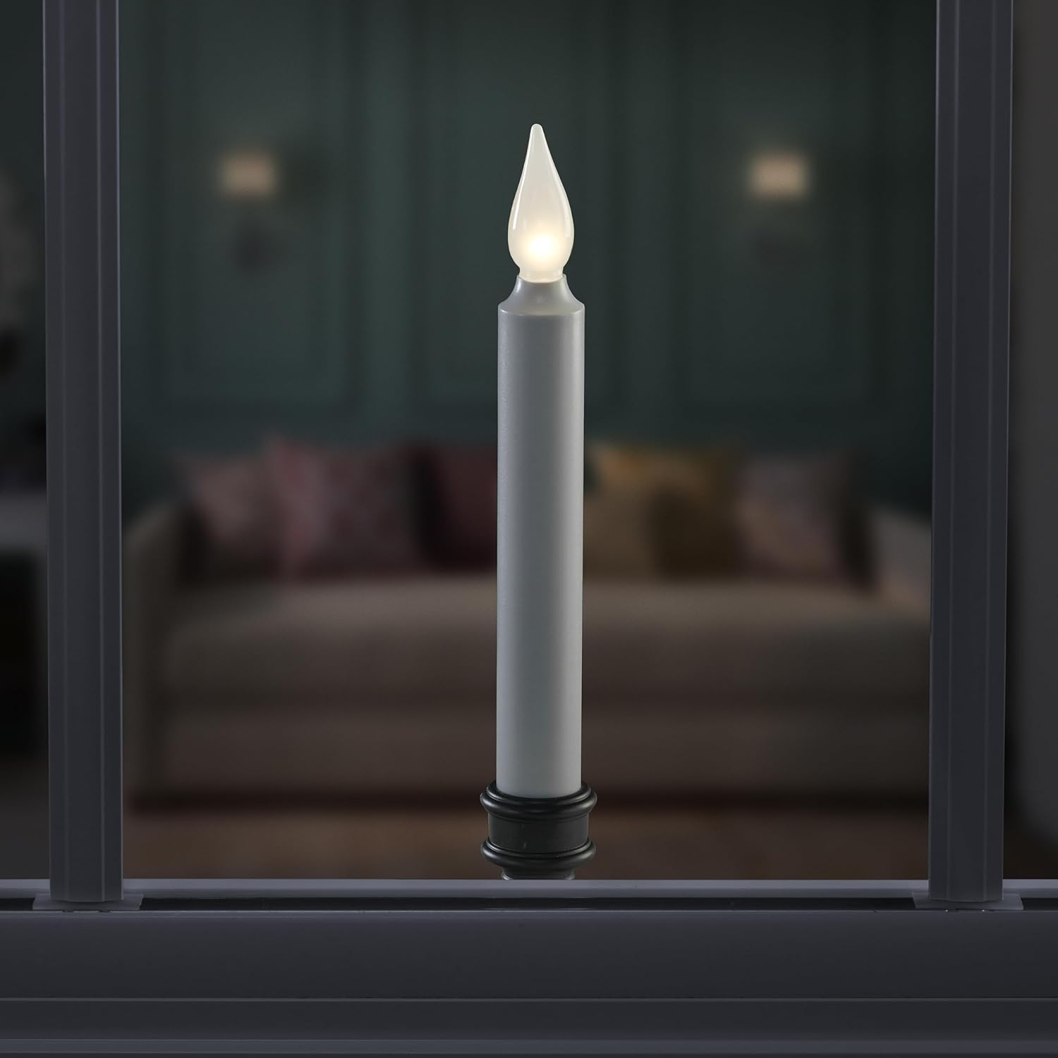 612 Vermont LED Battery Operated Window Candles with Timer, Bright Hot Spot, VT-1506A-4 (Pack of 4, Antique Bronze)