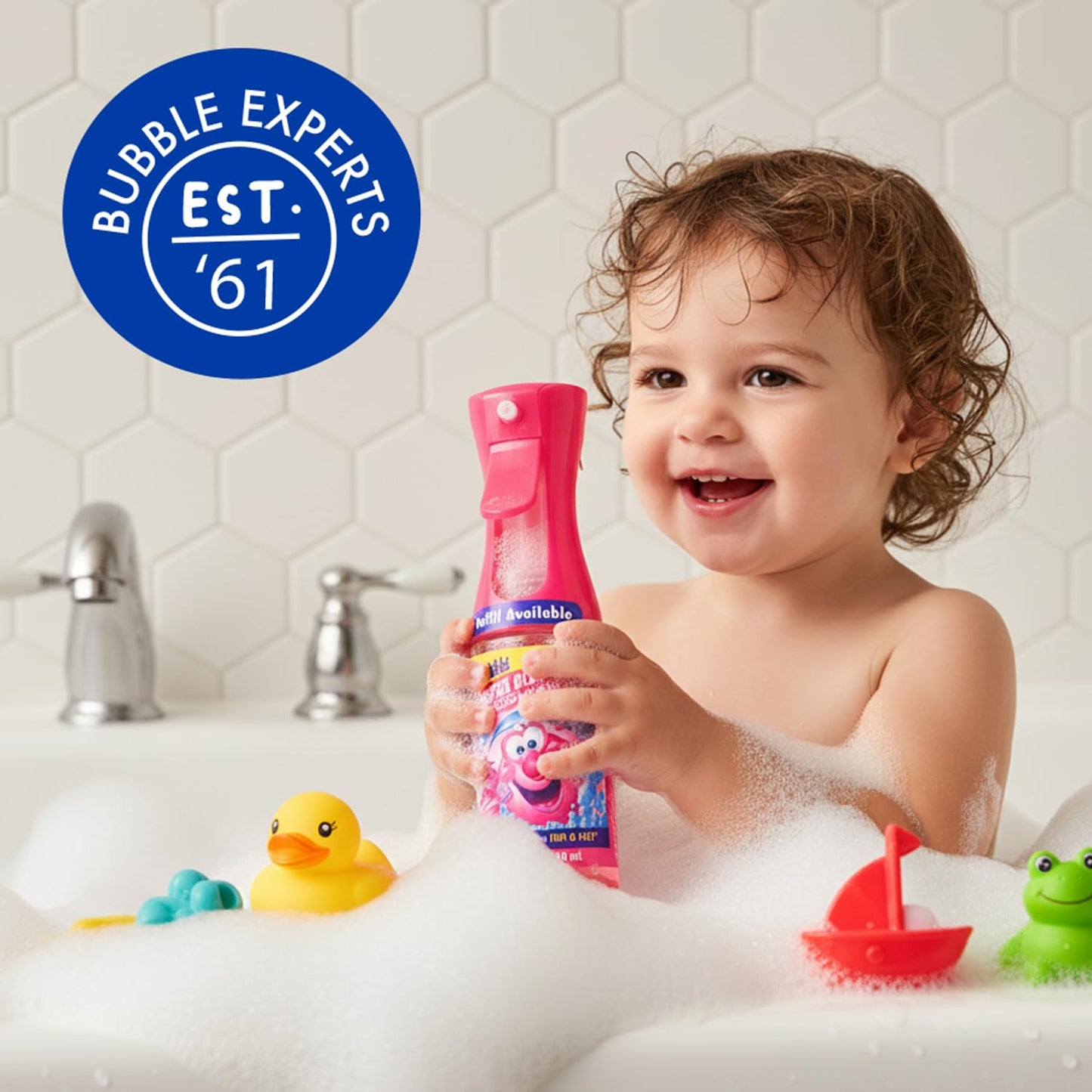 Mr. Bubble Super Blaster Body Wash, Sweet Strawberry Splash Scent, Fun Body Wash Sprayer for Kids Shower and Bath, 6.76 fl oz