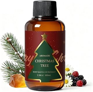 Aromadd Aromadd Christmas Tree Diffuser Oil Inspired by Luxury Hotel Scent, Essential Oils for Waterless Diffuser, Festive Pine & Cedarwood Amber, Long-Lasting Home Fragrance - 3.38 fl oz (100 mL)