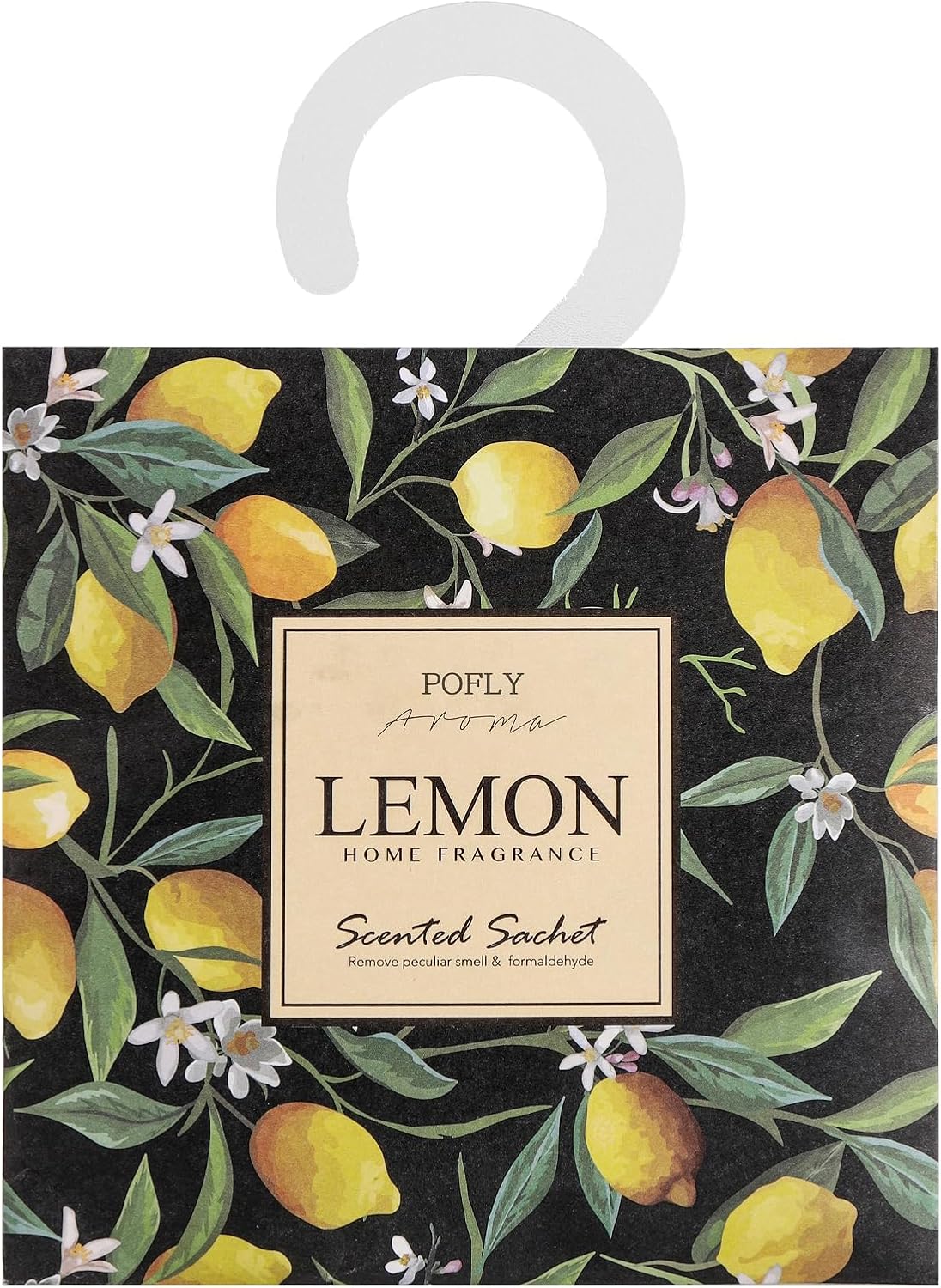 12 Pack Lemon Scented Sachets, Long-Lasting Fresh Scent, Air Freshener for Closet & Drawers, Hanging Deodorizer for Home