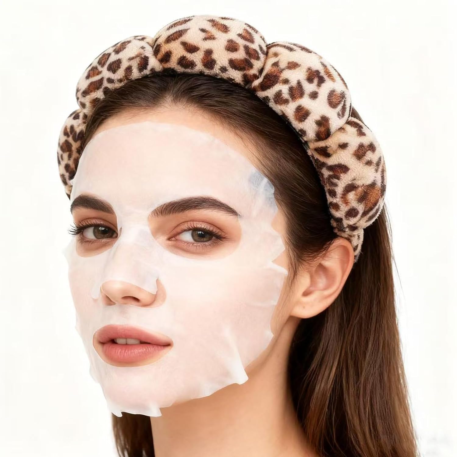Spa Headbands for Washing Face Makeup Skin Care Women Bubble Facial Beauty Headbands Puffy Shower Towel Band Hairband