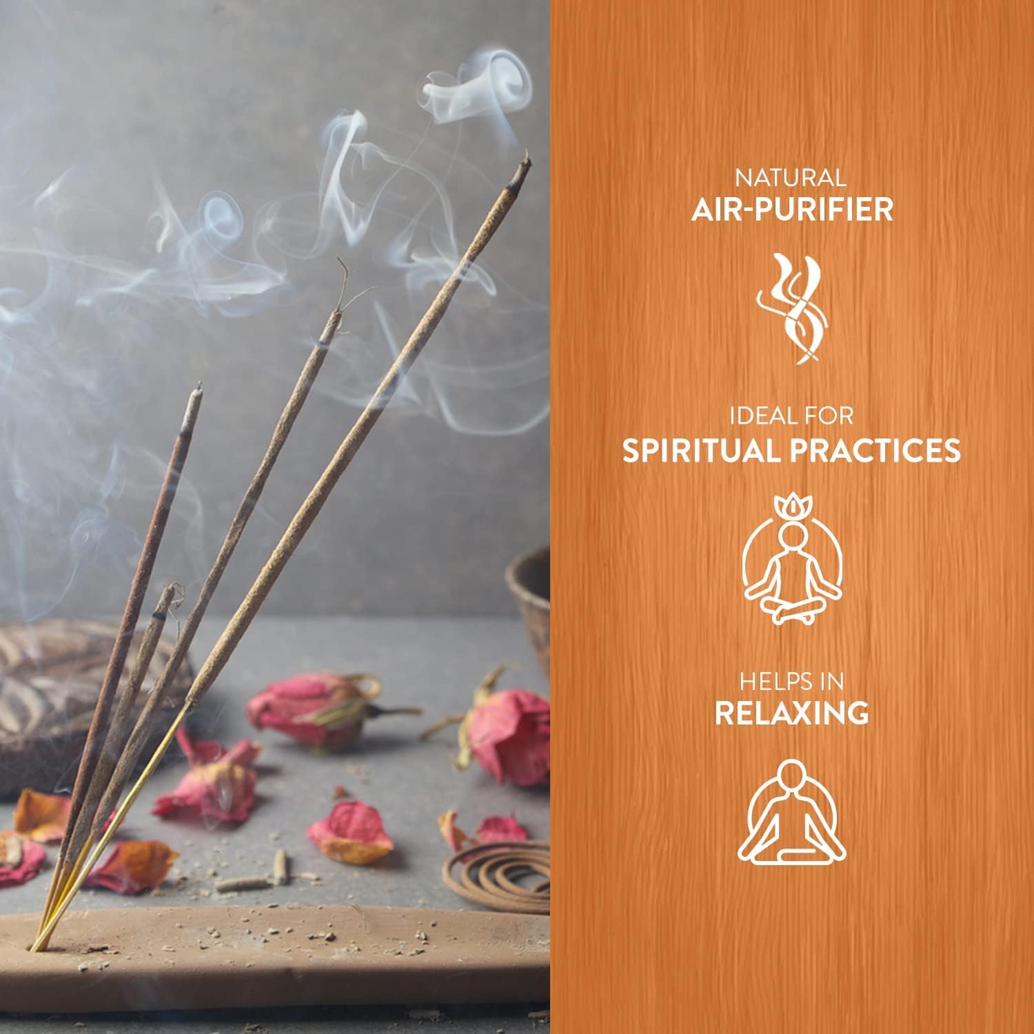 HEM Cedar Incense Sticks Pack Of 120 Count | 100% Natural, Pure House & Flower Powder | Fresh & Long Lasting Fragrance | Aromatherapy Incense For Air Purifier, Stress Relief & Cleansing | Gift Set