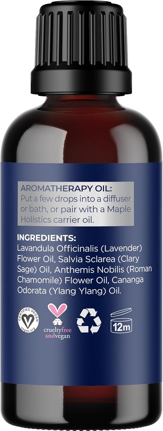 Sleep Essential Oil Blend for Diffuser - Dream Essential Oils for Diffusers Aromatherapy and Relaxation with Clary Sage Ylang-Ylang Roman Chamomile and Lavender for Sleep Time Support (1 Fl Oz)