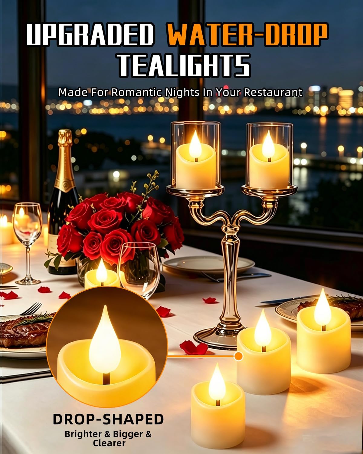 6Pcs Rechargeable Tea Lights: 1.5"x2.2" Flameless LED Votive Candles with Remote & Timer, USB Battery Operated Flickering Fake Tealights for Home Wedding Centerpiece Table Decor, Anniversary Christmas
