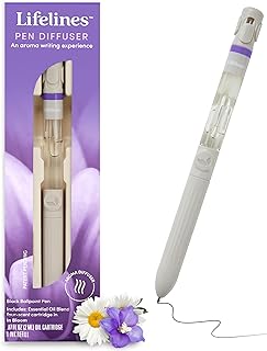 Lifelines Pen Diffuser, in Bloom - 1mm Black Ballpoint Pen with Scented Essential Oil Blends – Aromatherapy Diffuser & Sensory Immersion Diffuse Aroma As You Write