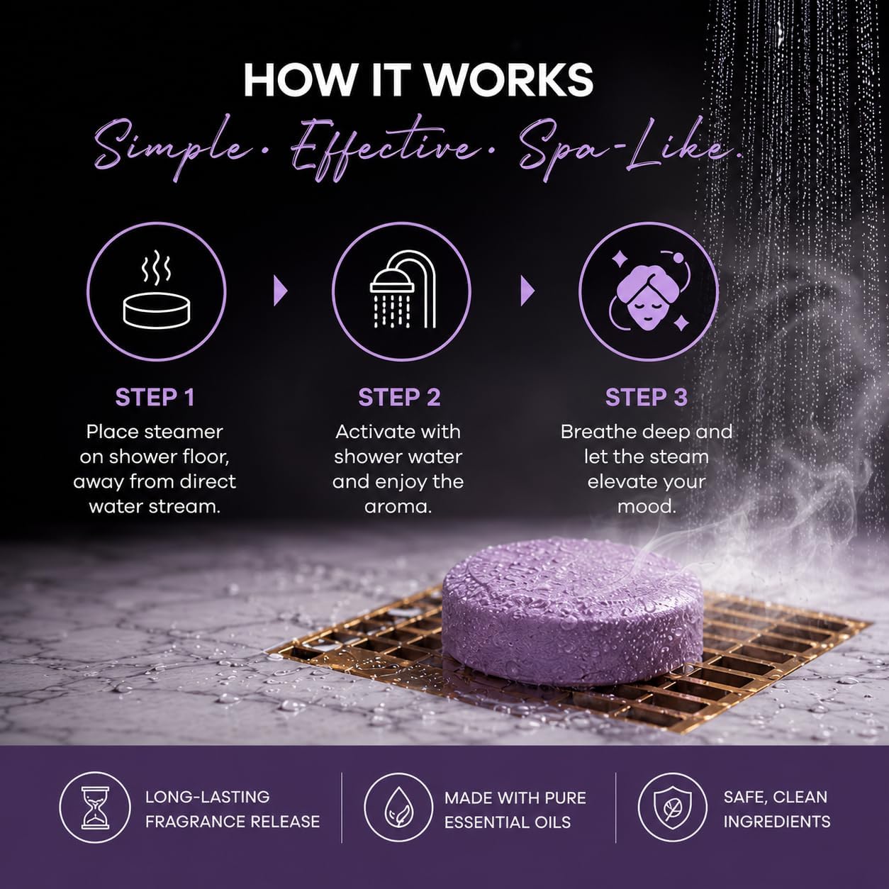 Shower Steamers Aromatherapy, Essential Oil Pods Infused for Relaxation, Shower Pods Aromatherapy - Calming, Stress Relief & Self Care Gifts for Women - Lavender Eucalyptus