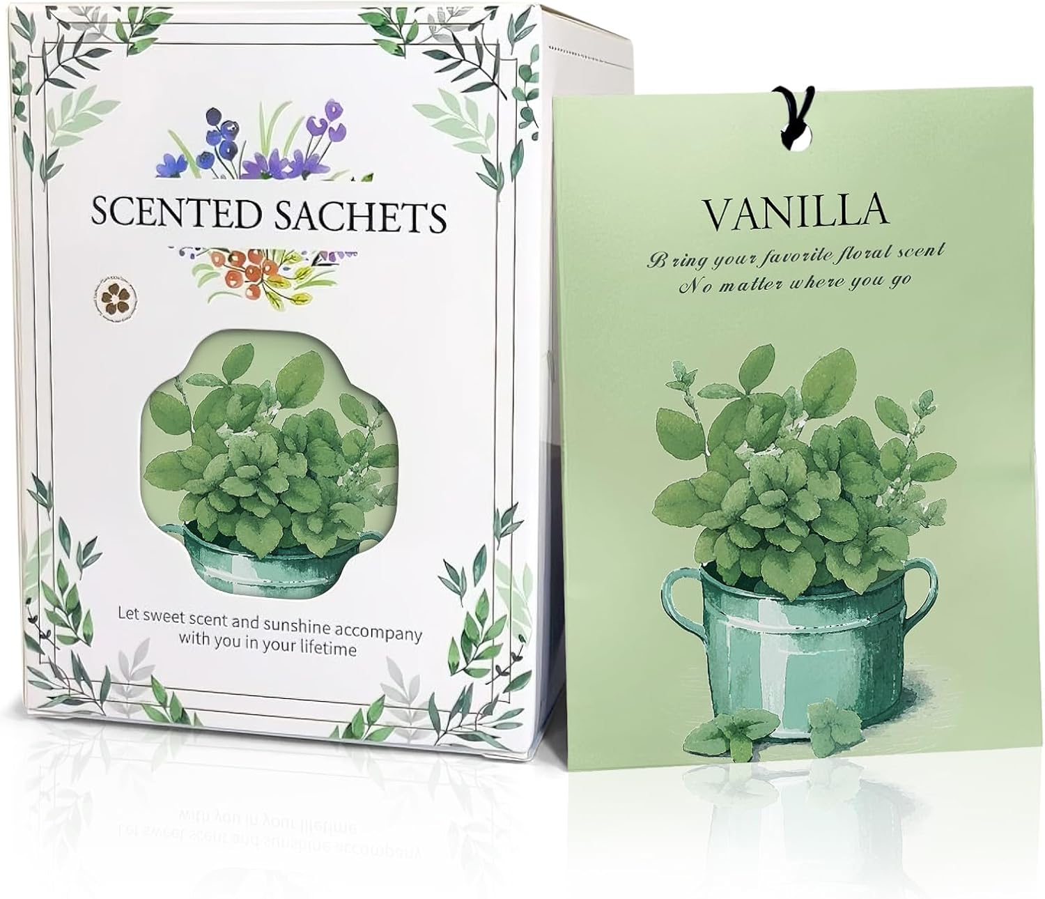 Vanilla Scented Sachet Bags - 12 Pack Drawer & Closet Freshener, Long Lasting Odor Eliminator for Wardrobes, Cars & Storage, Home Fragrance Air Freshener Sachets