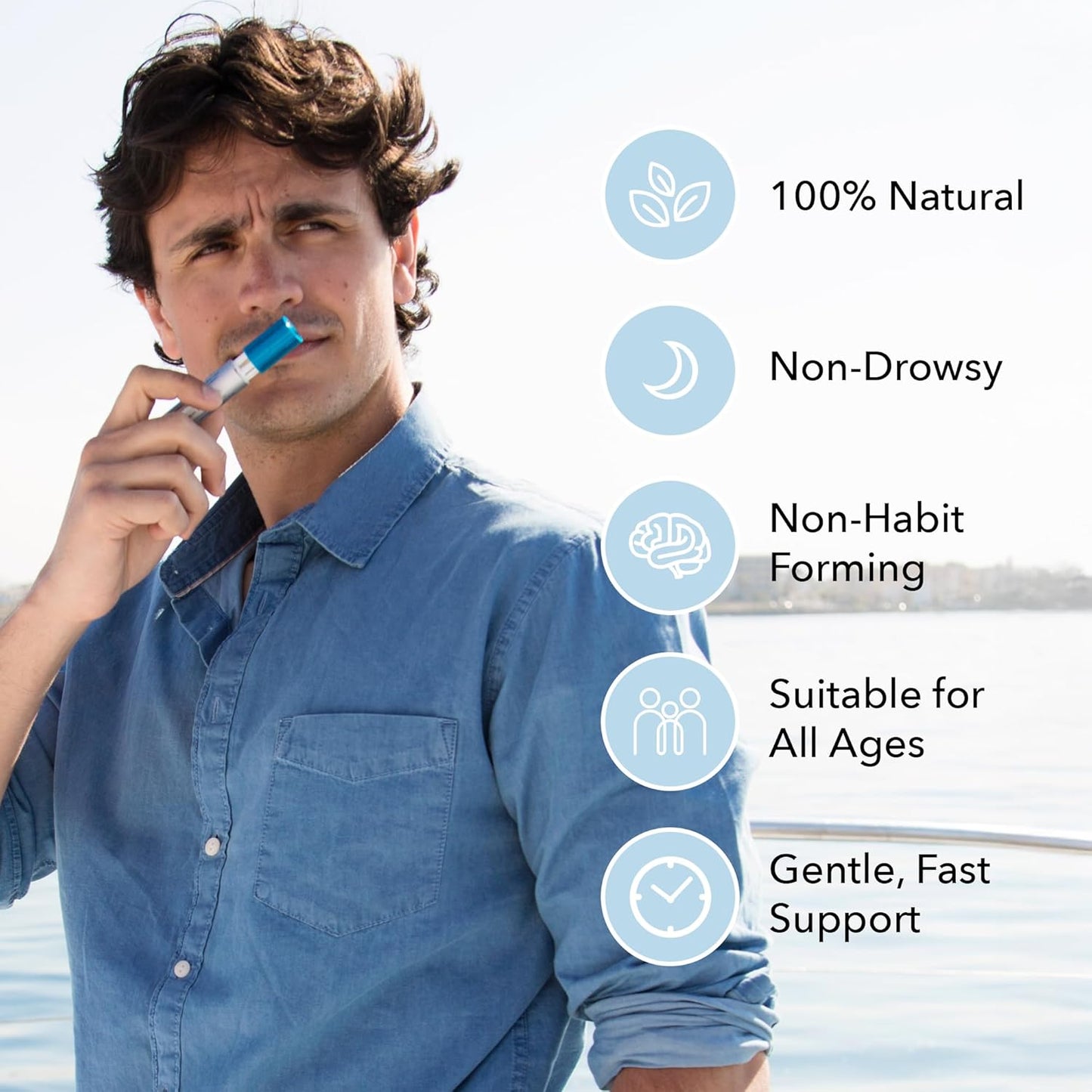 QueaseEASE Aromatic Nasal Inhaler for Nausea, Motion & Morning Sickness, GLP-1 Nausea, Chemo Queasiness, – Drug-Free Essential Oil Stick for Fast, Portable Relief from Queasy Moments
