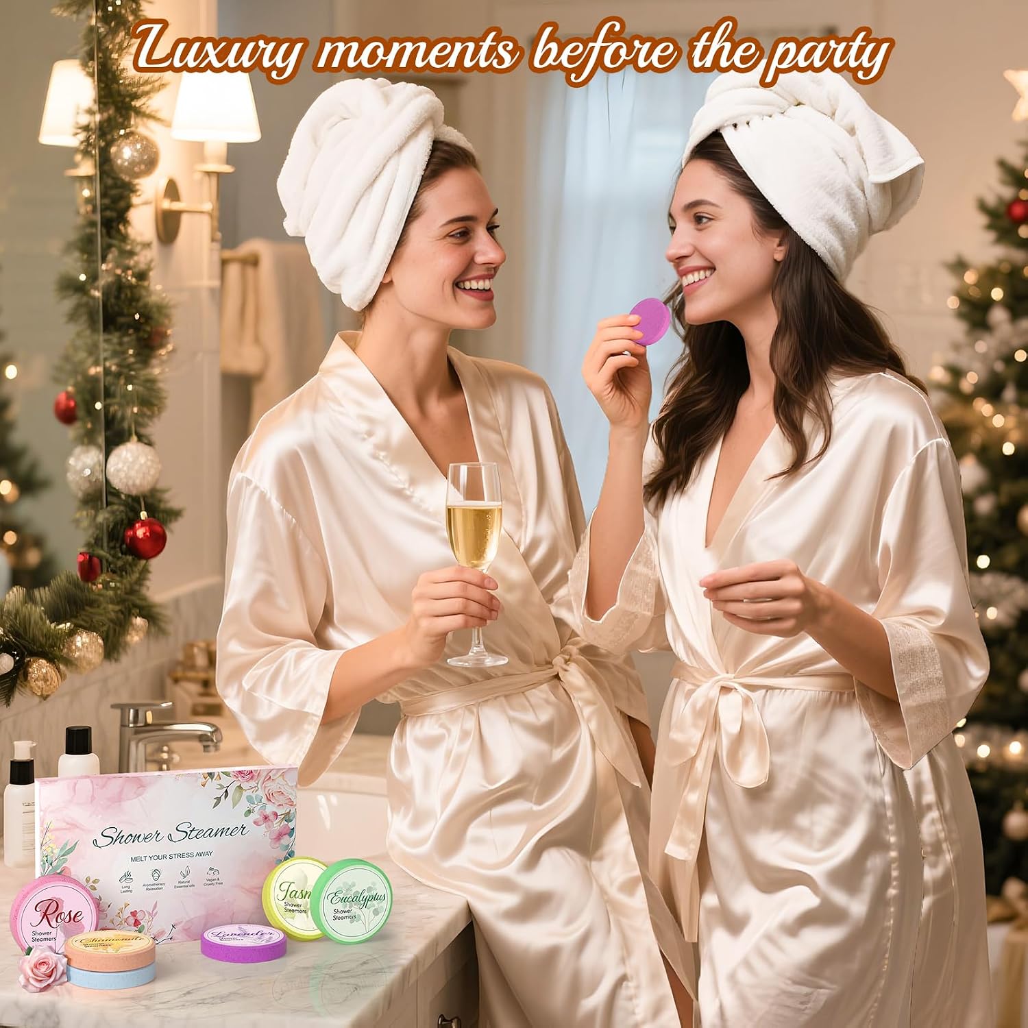 Birthday for Women: 6 Pack Shower Steamers Aromatherapy, Halloween Boo Basket Stuffers, Gifts for Adult Mom Wife Aunt Teens Friend Girlfriend Grandma Sister Daughter, Christmas Stocking Stuffers
