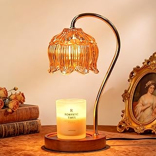 Funistree Flower Candle Warmer Lamp with Timer, Dimmable Candle Lamp Warmer, Mothers Day Birthday Gifts for Women Her Mom, House Warming for New Home Decor, Lotus Wax Warmer for Yankee Candles