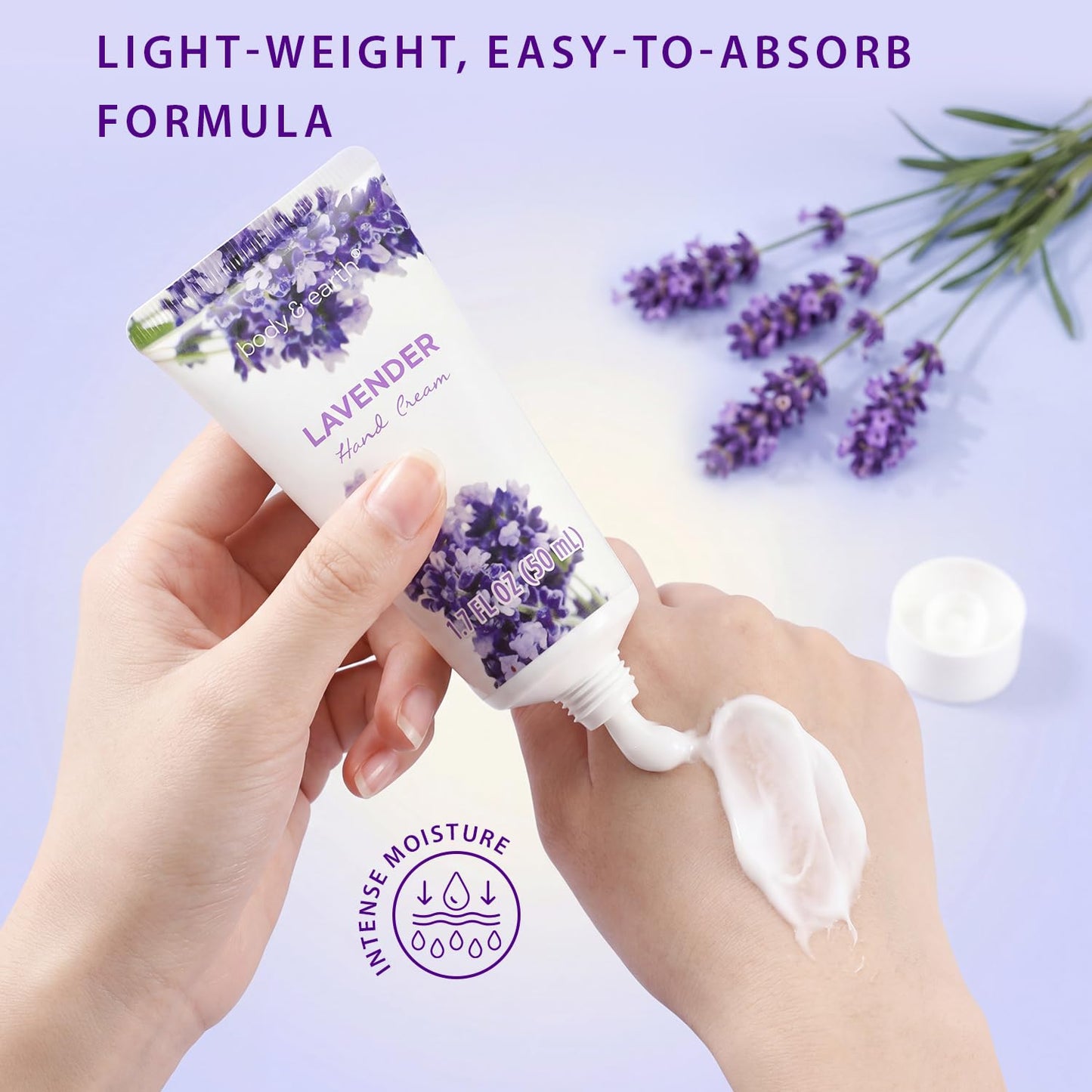 BODY & EARTH Spa Gift Baskets for Women 11pcs Lavender Gift Sets with Bubble Bath, Shower Gel, Body Lotion, Mom Birthday Gifts, Spa Kit, Purple Gift for Her, Mothers Day Gifts for Mom