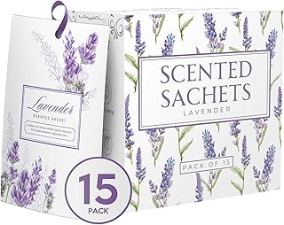 15 Pack Sachets for Drawers and Closets, Scented Sachets for Drawers, Closet Freshener Sachet for Drawers to Refresh Any Space, Sachet Bags, Scented Drawer Fresheners for Dresser, Lavender