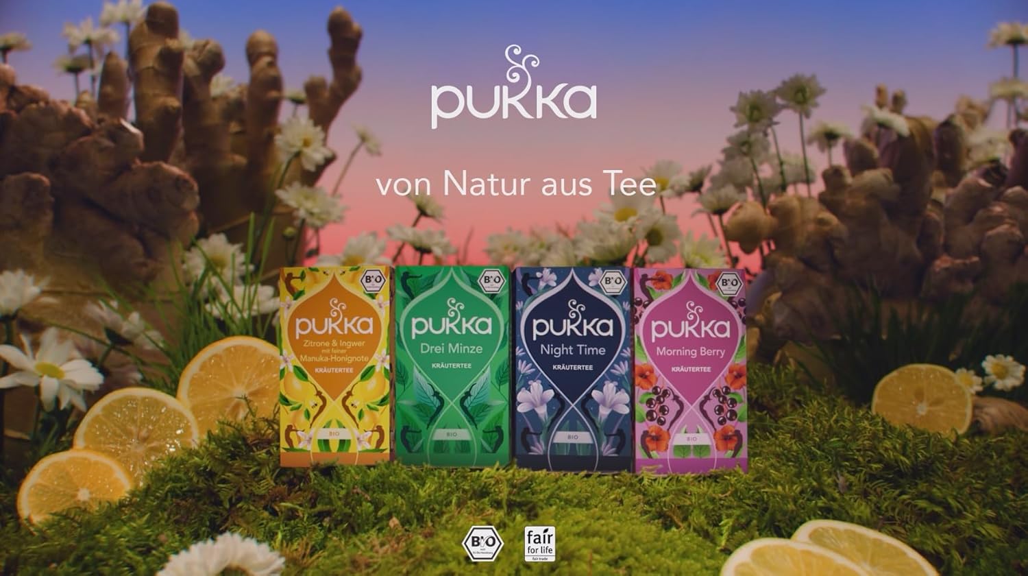 Pukka Herbal Teas Night Time Organic Oat Flower Lavender and Lime Flower Tea, 20g 20 Count