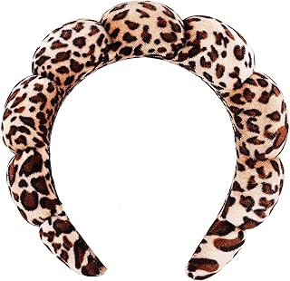 Spa Headbands for Washing Face Makeup Skin Care Women Bubble Facial Beauty Headbands Puffy Shower Towel Band Hairband