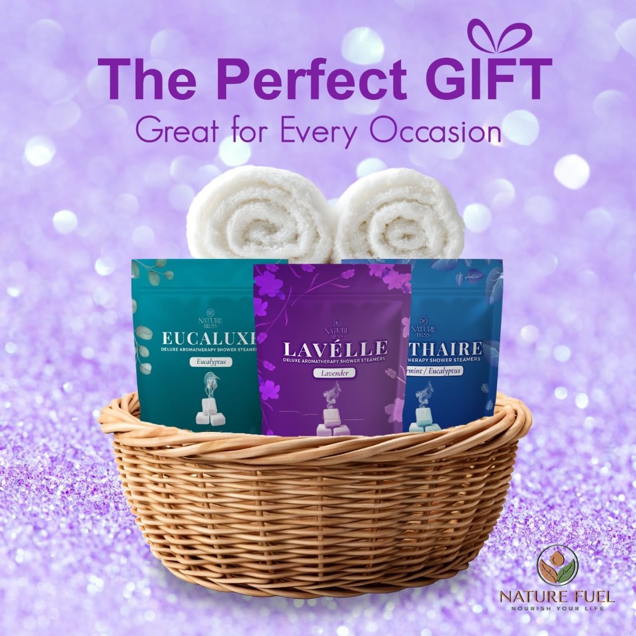 Lavender Shower Steamers - 7 Pack Lavender Shower Tablets Aromatherapy for Sinus and Tension Support - Gifts for Women & Men