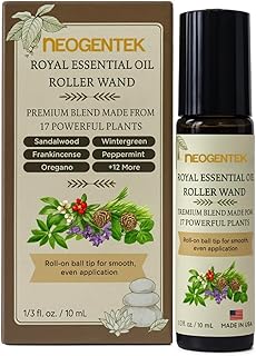 Royal Aches & Pains Essential Oil Blend | Crafted Blend of 17 Powerful Essential Oils | Natural Comfort & Relaxation – Aromatherapy Roll-On for Muscles & Joints, Headache, Sinus – 10ml