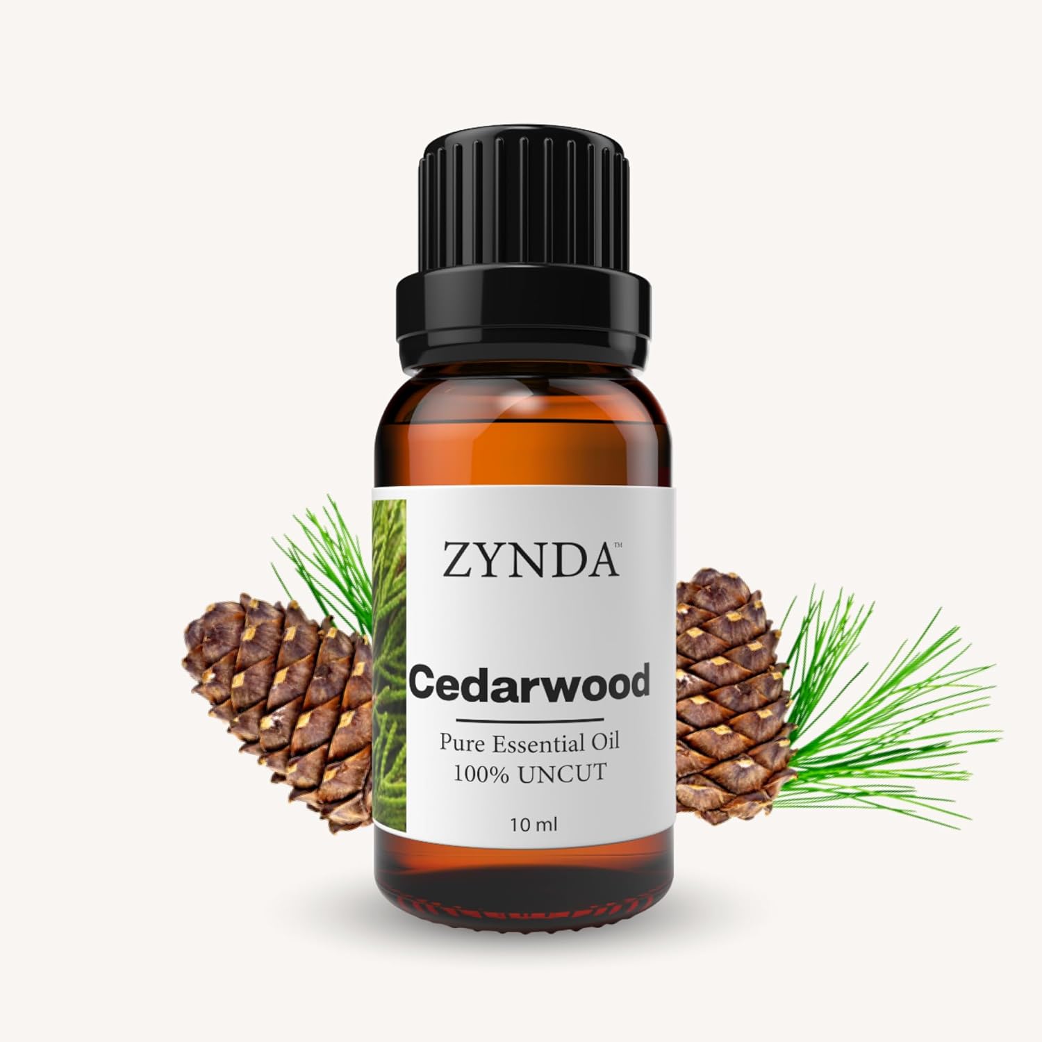 Cedarwood Essential Oil Pure and Natural – Premium Organic 100% Uncut Cedar Essential Oil Extract for Aromatherapy, Diffuser, Massage, Relaxation, and Skin Care – 10ml Amber Glass Bottle
