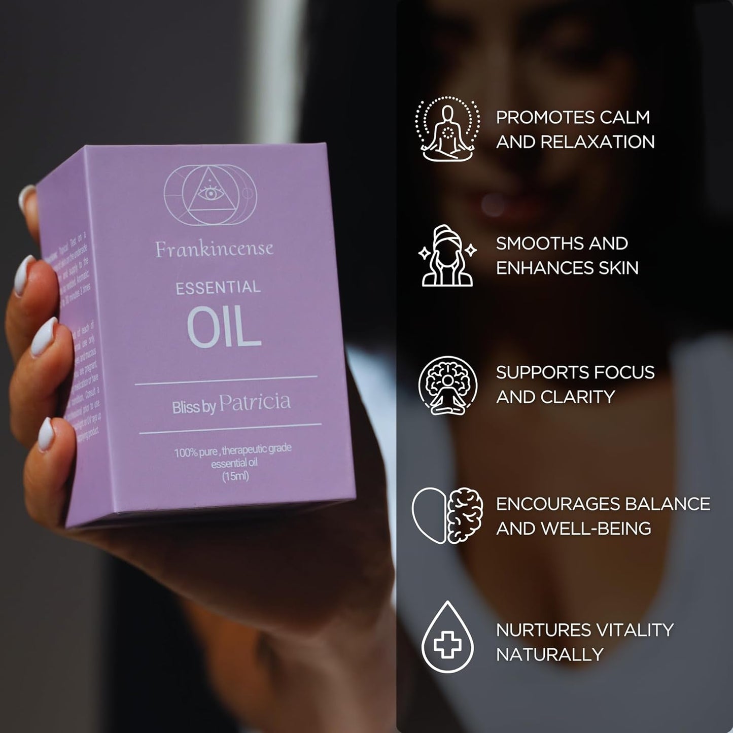 Frankincense Essential Oil – 100% Pure, Undiluted & Wild-Harvested Boswellia Carteri | Lab-Tested for Purity | Therapeutic Grade for Aromatherapy, Skincare, Massage & Meditation
