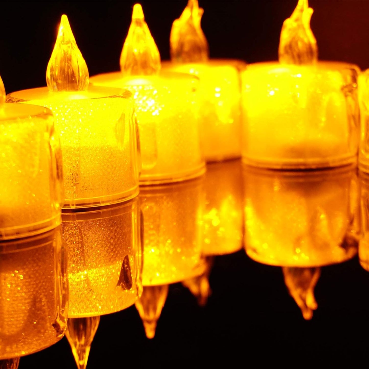 Flameless LED Tea Light Candles Battery-Powered Unscented LED Tealight Candles, Fake Candles, Tealights (Warm White)