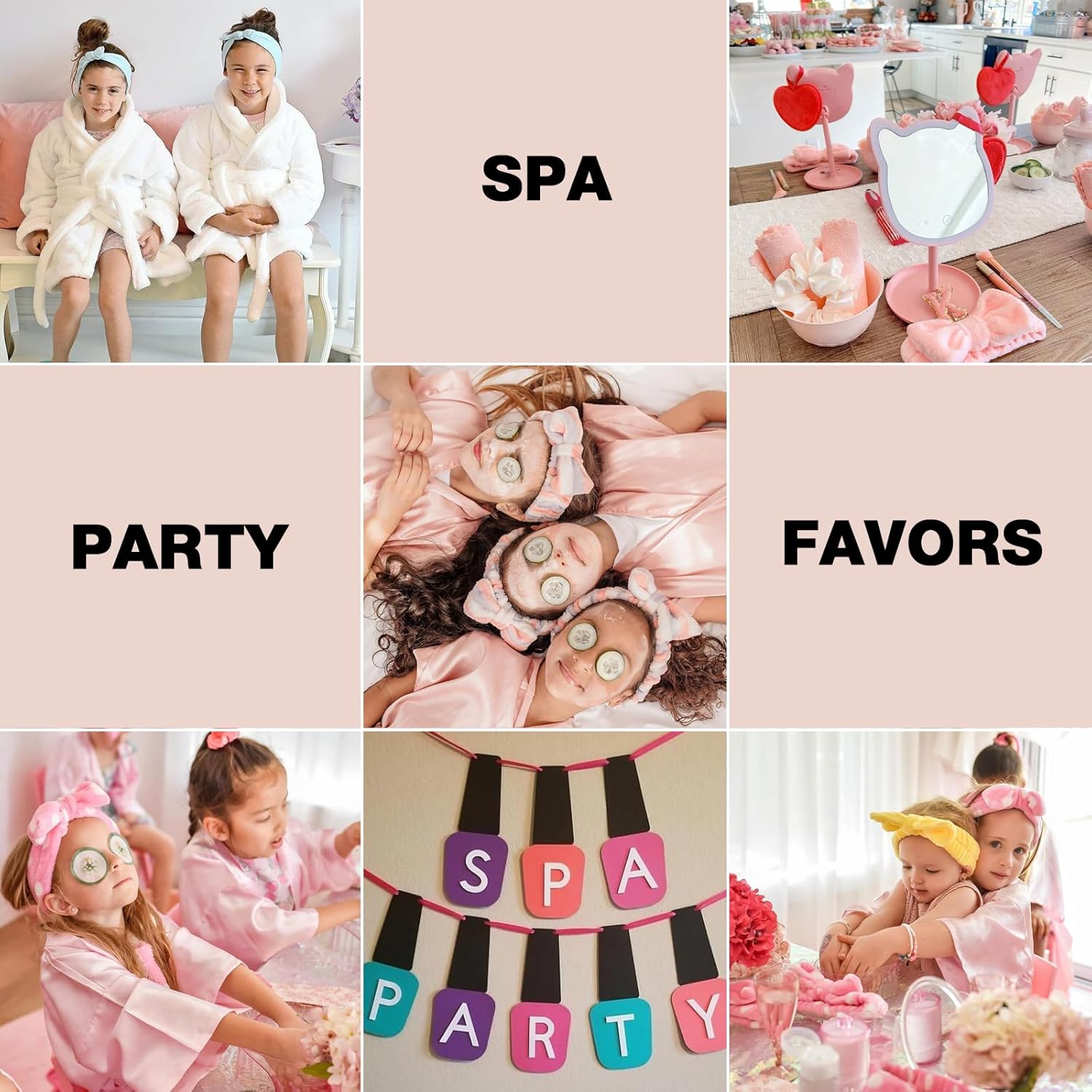 YOOVR 8pcs Spa Headband, Stocking Stuffers for Teen Girls Women, Bulk Cute Small Christmas Trendy Stuff Gifts, Skincare Makeup Face Wash Headband, Hair Accessories, Party Favors Easter Basket Stuffers