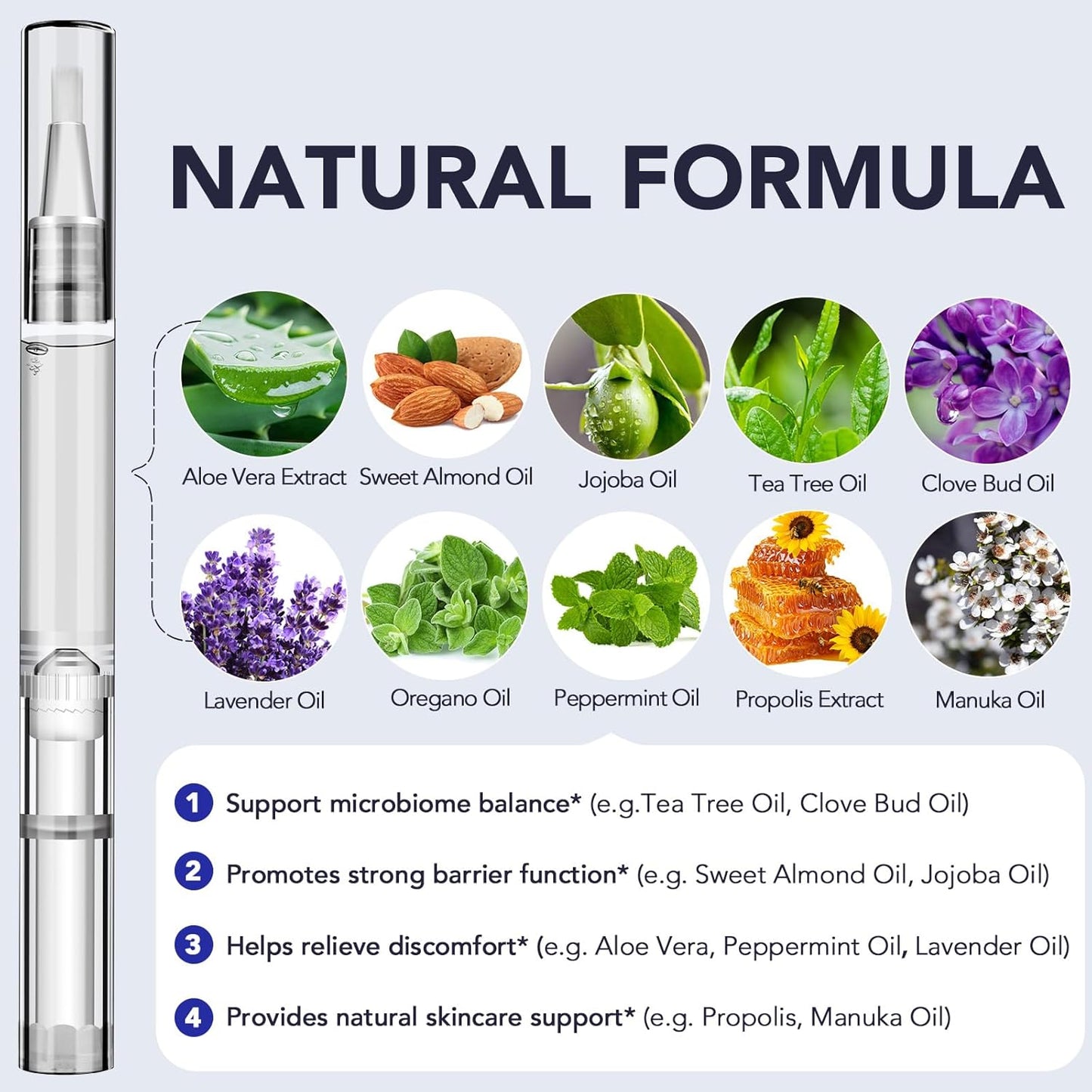 Toenail Fungus Treatment Extra Strength, Nail Fungus Pen, 25% Undecylenic Acid with added Tea Tree Oil, Jojoba, Clove Bud Oils & Aloe, Fast-Acting Solution for Toe & Fingernail Fungi, 5PCS