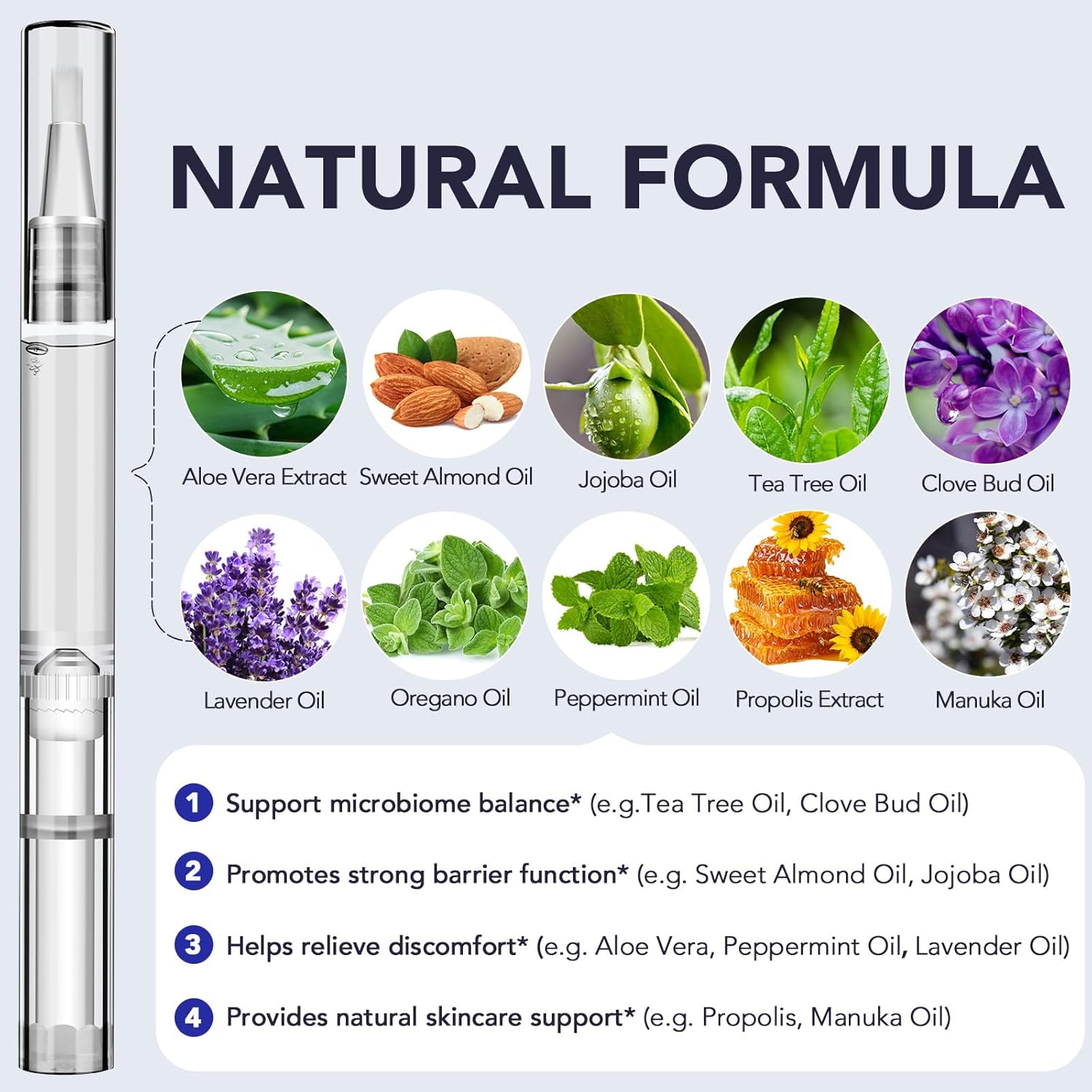 Toenail Fungus Treatment Extra Strength, Nail Fungus Pen, 25% Undecylenic Acid with added Tea Tree Oil, Jojoba, Clove Bud Oils & Aloe, Fast-Acting Solution for Toe & Fingernail Fungi, 5PCS