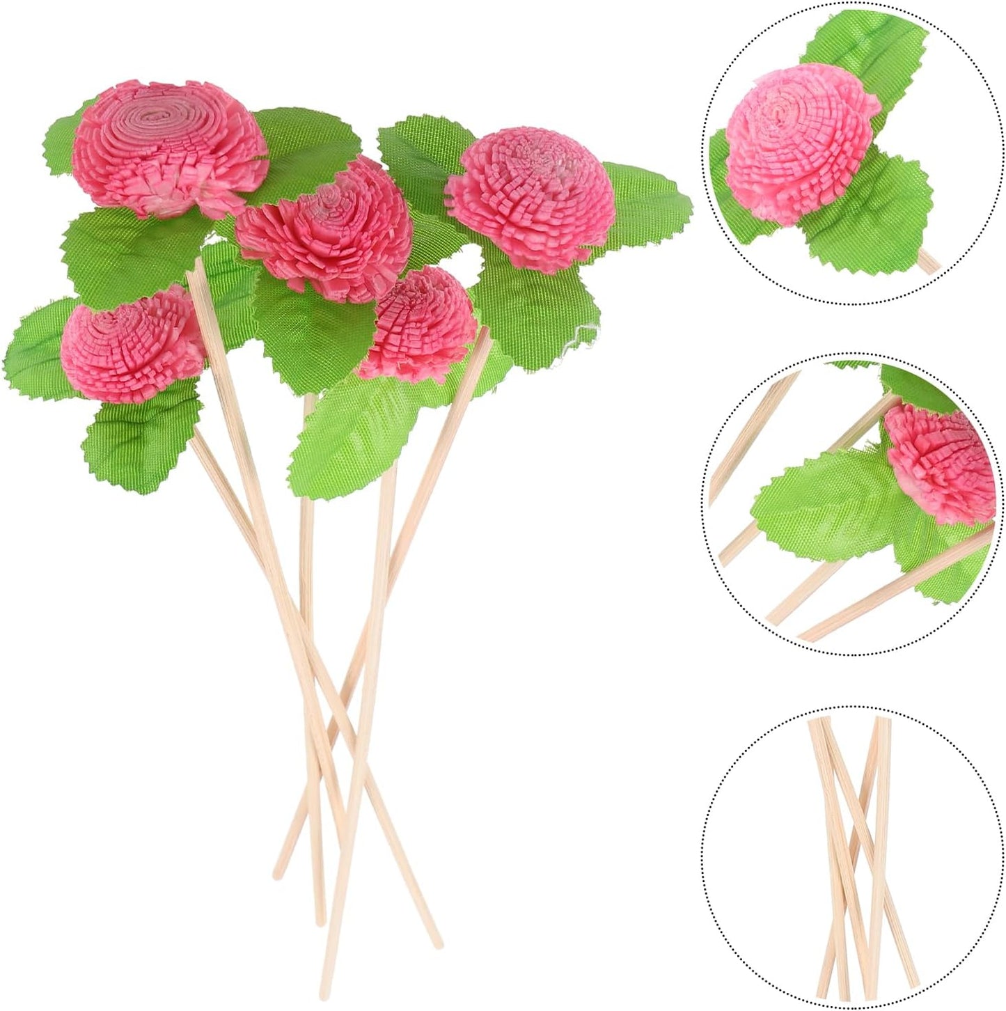 HOMSFOU Aromatherapy Dried Flower Rattan Reed Diffuser Sticks Replacement for Essential Oil Diffuser Home Fragrance Decor Wedding Living Room Ambiance 9.64X1.96X1.18In