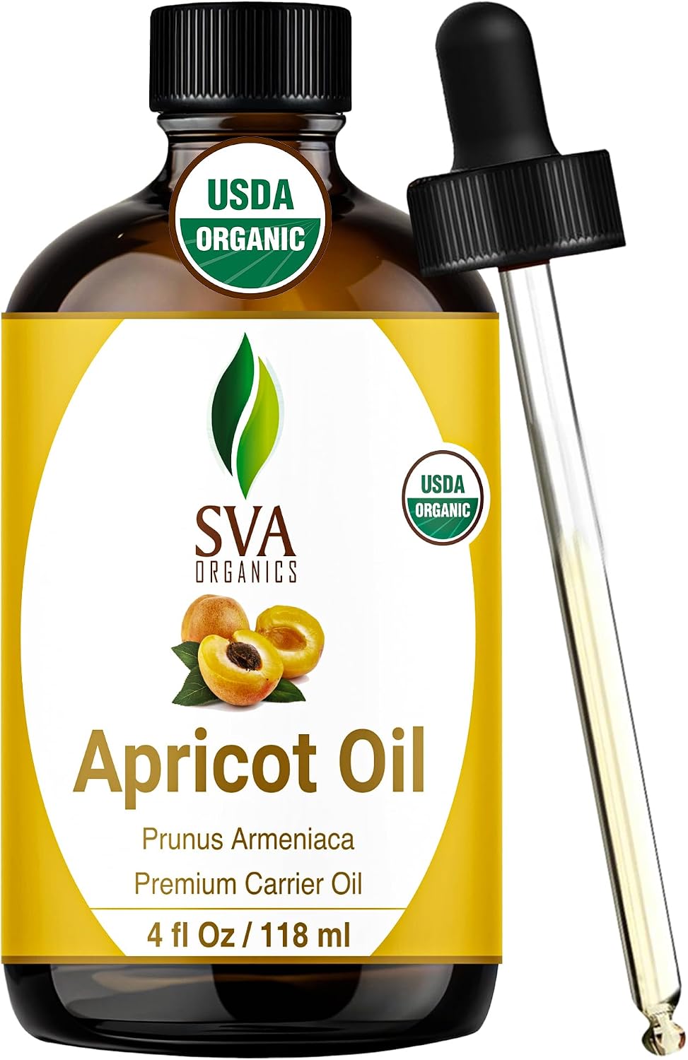 SVA Organic Apricot Seed Carrier Oil with Dropper