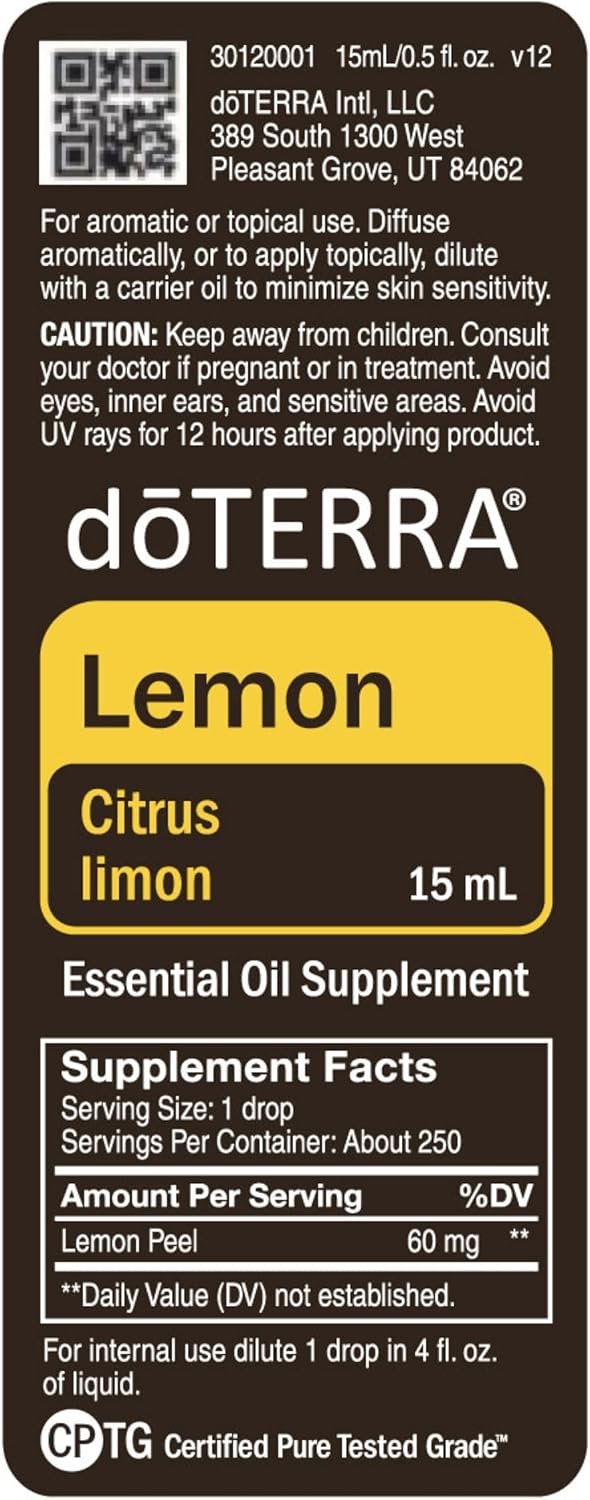 doTERRA Lemon Essential Oil - 15 mL