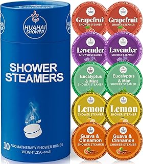 Shower Steamers Aromatherapy, Fathers Day Gift for Dad, 10-Pack Shower Tablets, Luxury Spa Gifts for Mom Women Her Wife, White Elephant, Self Care- Relaxation, Travel Essentials