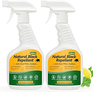 2 Pack Dust Mite Spray,32 oz Mite Spray for Home Kills Dust, Spider, Carpet, Bird, Mouse,Rat Mites,Family& Pet Safe Mite Treatment for Homes, Furniture, Bedding & Farms