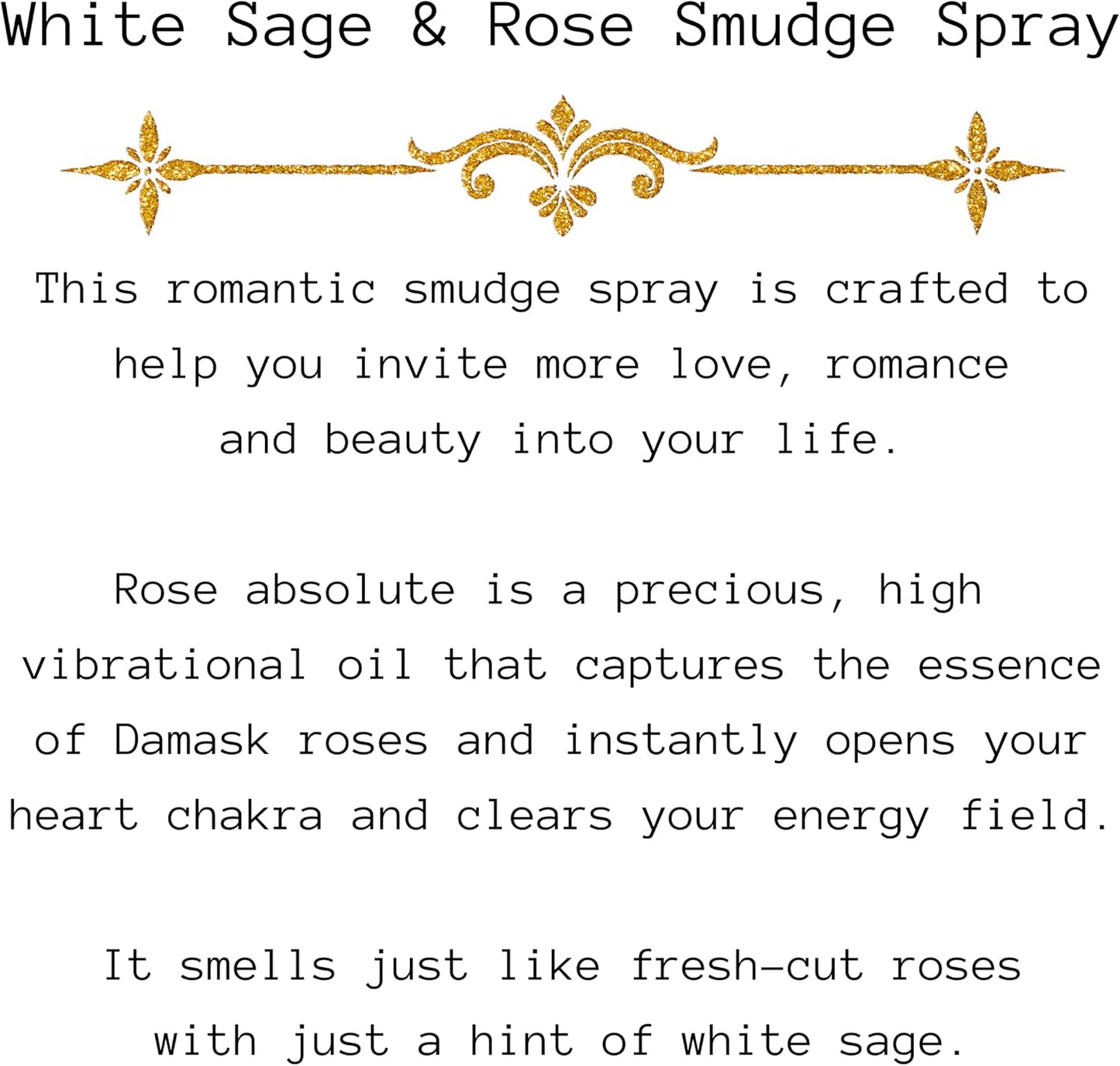 Mystic Angel White Sage & Rose Smudge Spray (4 oz.) with Reiki Charged Rose Quartz Crystal