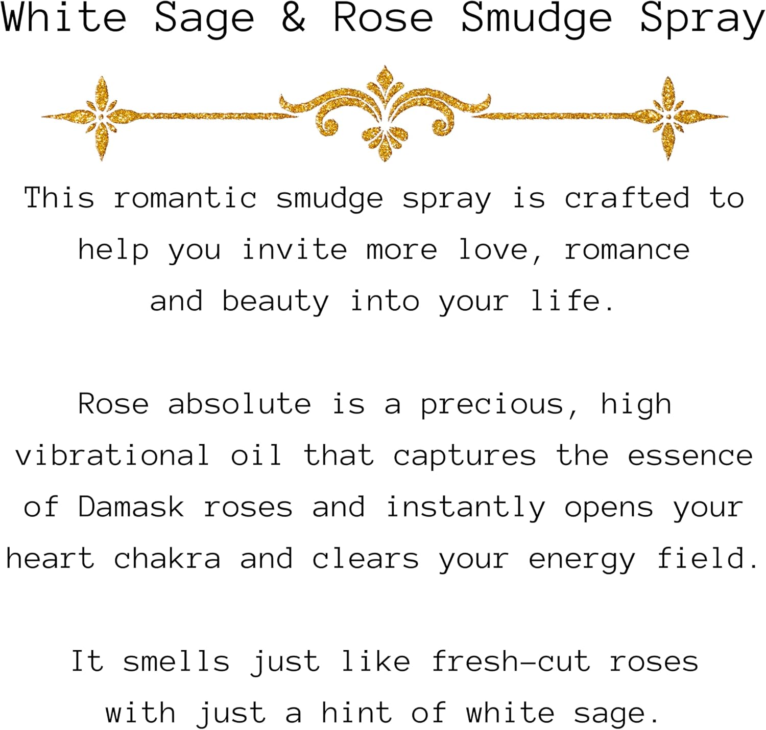 Mystic Angel White Sage & Rose Smudge Spray (4 oz.) with Reiki Charged Rose Quartz Crystal