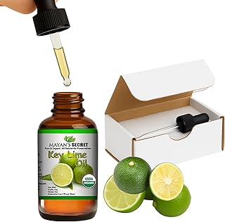 Mayan’s Secret USDA Certified Organic Key Lime Essential Oil for Diffuser & Reed Diffusers (100% Pure & Natural - UNDILUTED) 1oz Bottle
