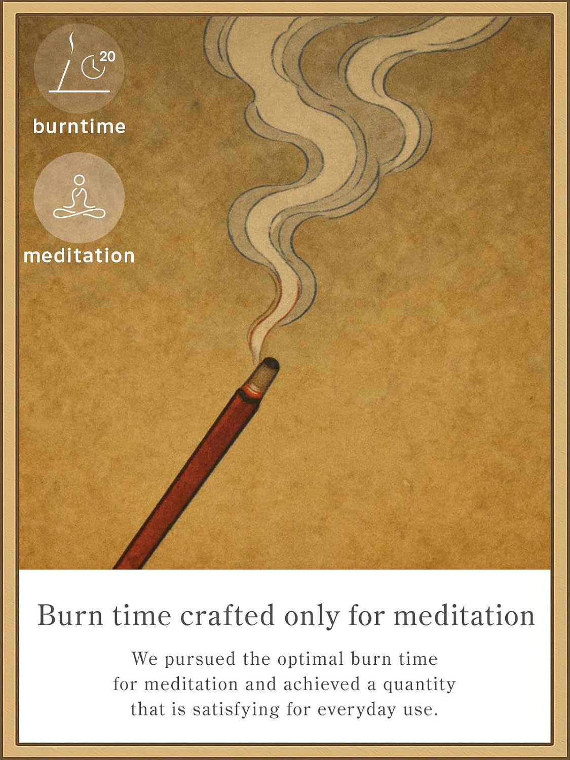 なごみ工房 Samurai Incense Sticks, Approx. 95 Sticks ZENRED Sandalwood Purifying Meditation Low Smoke Sandalwood Aroma Made in Japan Vanilla Incense Stick Gift Gift