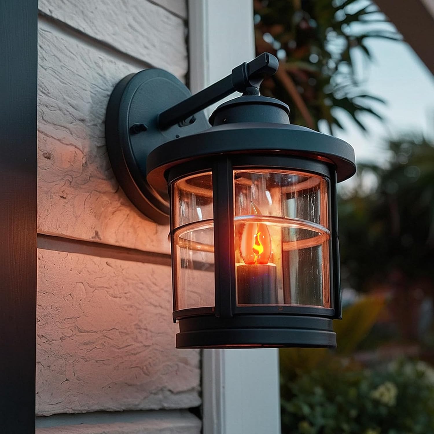 Hompavo E26 Upgraded Flame Light Bulbs, Flickering Fire Light Bulbs Flame Candle for Christmas Halloween Party Patio Porch Home Indoor & Outdoor Decor - 6 Pack