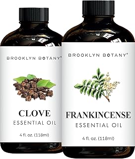 Brooklyn Botany Clove & Frankincense Essential Oils – 4 Fl Oz (Pack of 2) – 100% Pure & Natural – Comforting & Grounding Aromatherapy Blend