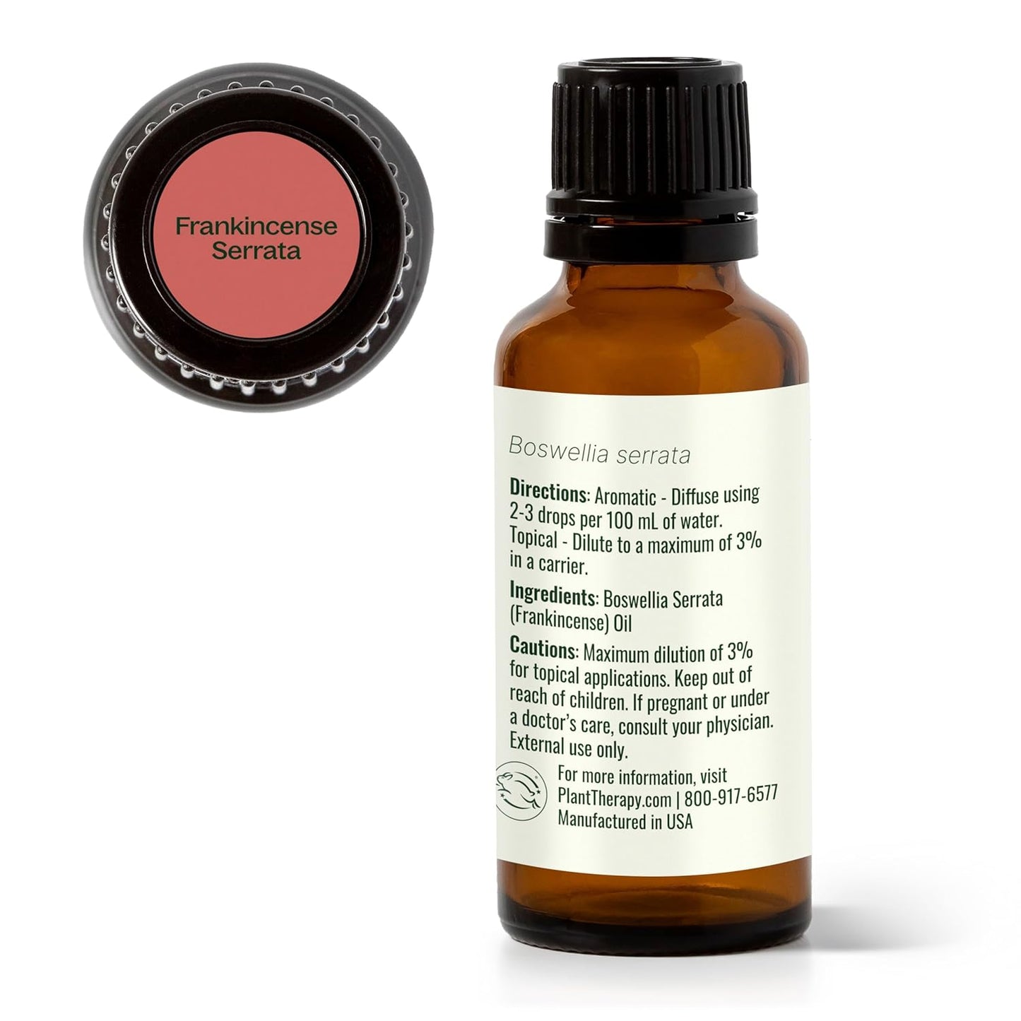 Plant Therapy Frankincense Essential Oil (Serrata), 30 mL (1 oz), 100% Pure and Undiluted, Great for DIY Skin Care and Diffusing
