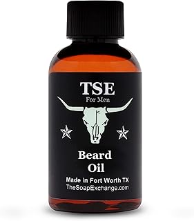TSE for Men Beard Oil - Cool Mint Scent - Hand Crafted 2 fl oz / 60 ml Deep Conditioner, Nourishing Softener, Natural Ingredients, Stop Itching, Made in the USA.