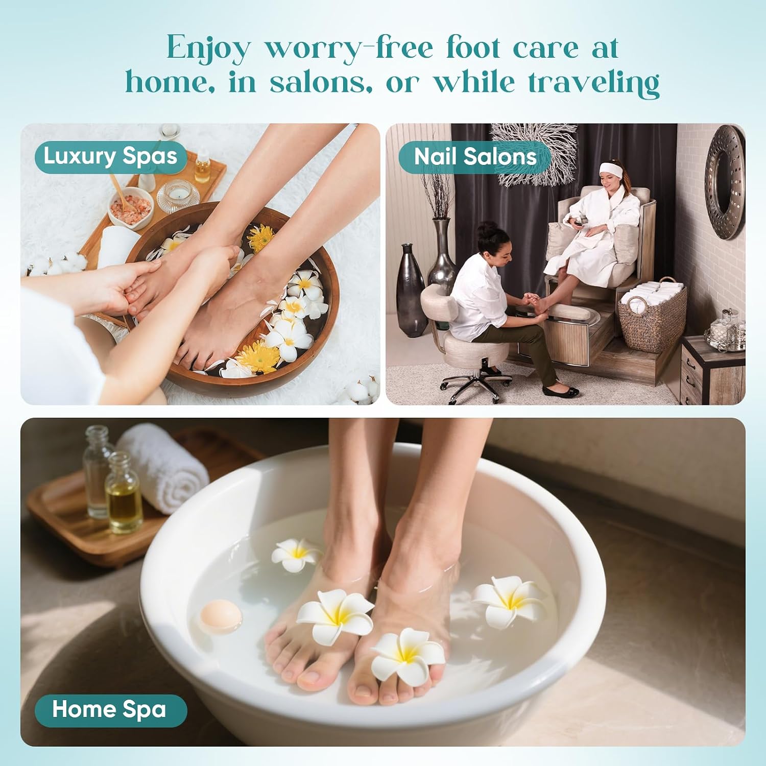 Pedi Guard Bath Liners 100 Count Disposable Pedicure Liners, Spa Footsie Clear Pedi Guard Bath Liners for Foot Bath Spa Massage Thick Elastic