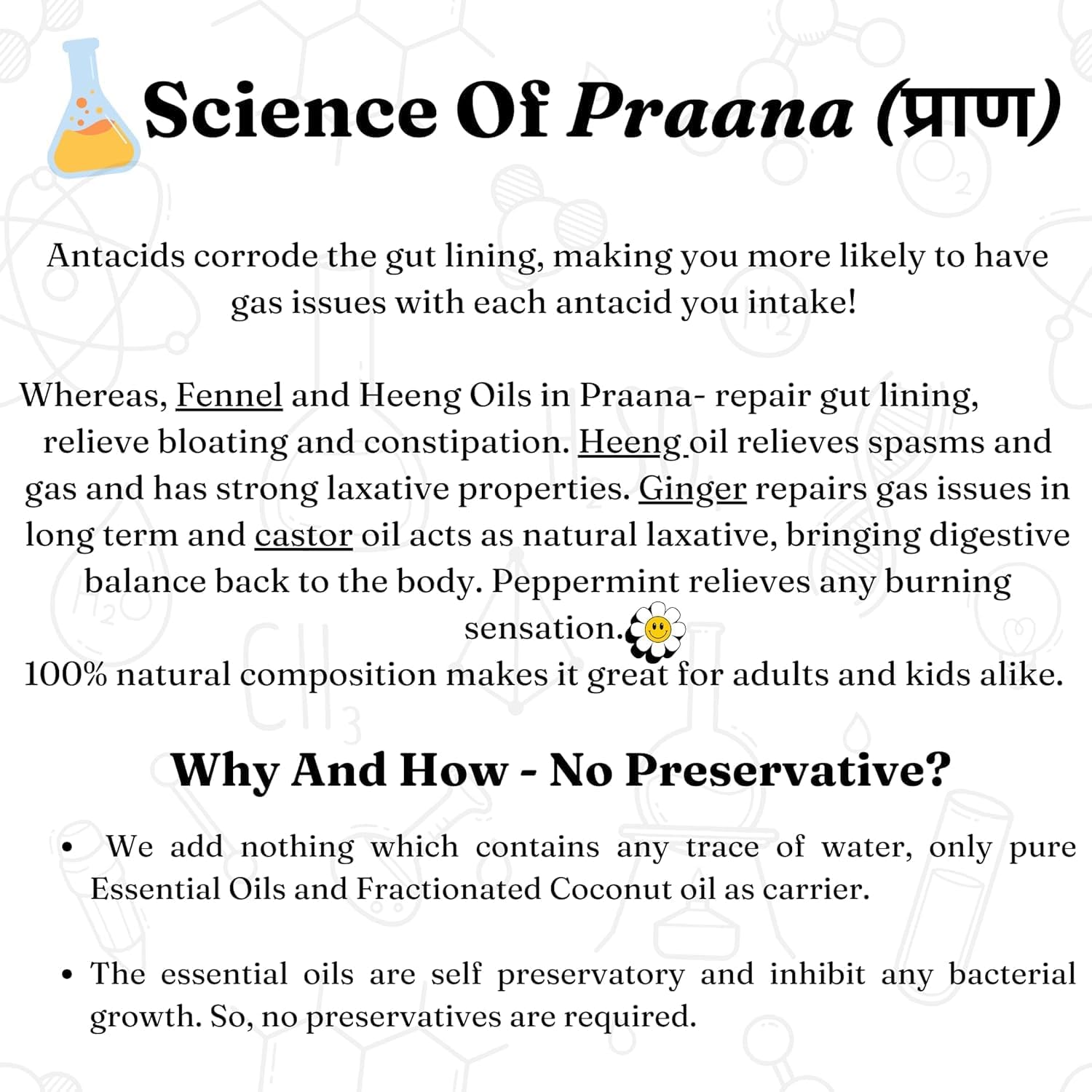 Praana Digestive Support Essential Oil Roll On for Gut Health, Bloating, Gas, Tummy Ache & Constipation Relief - Asafoetida, Fennel, Ginger, Castor Oil, Peppermint -10ml/0.33 fl oz