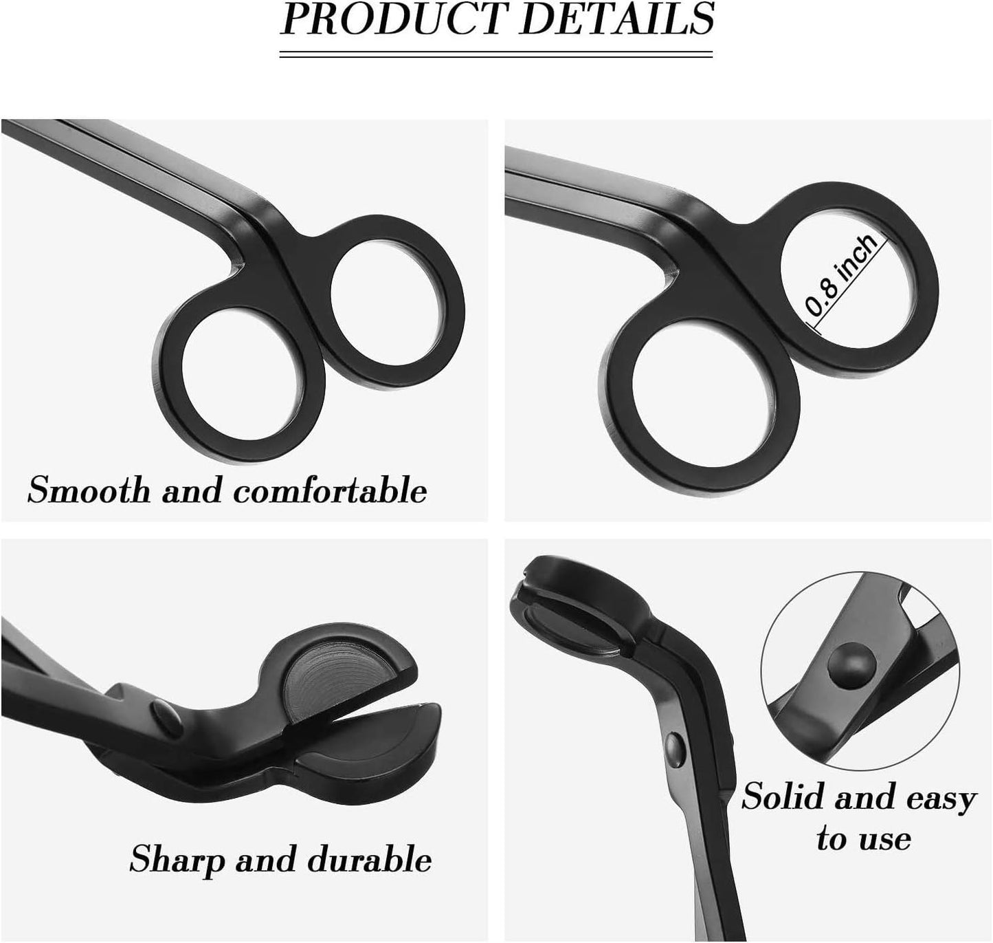 Candle Wick Trimmer, Candle Wick Cutter, Wick Shear, Wick Cutter Scissor (Matte Black)