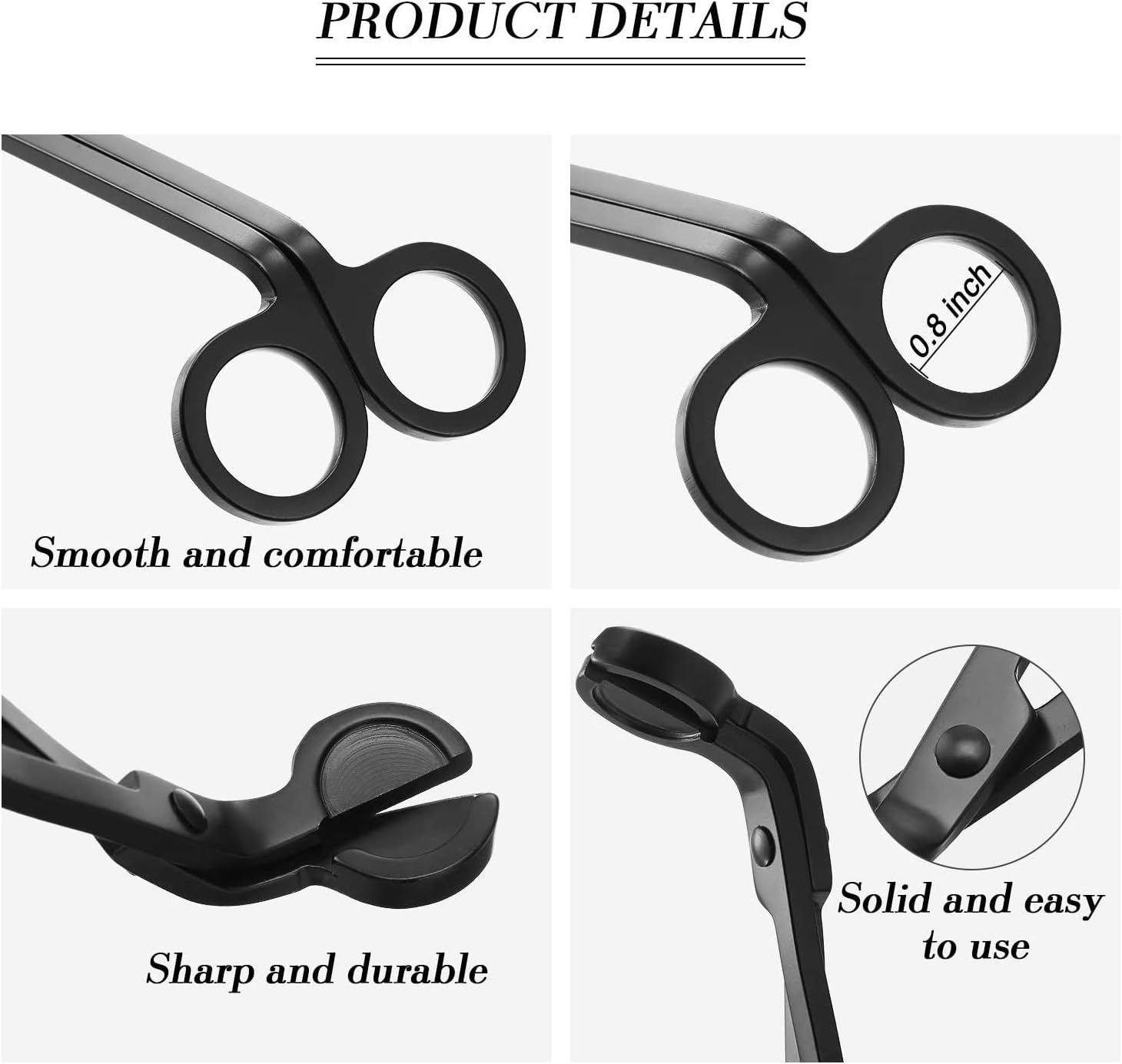Candle Wick Trimmer, Candle Wick Cutter, Wick Shear, Wick Cutter Scissor (Matte Black)