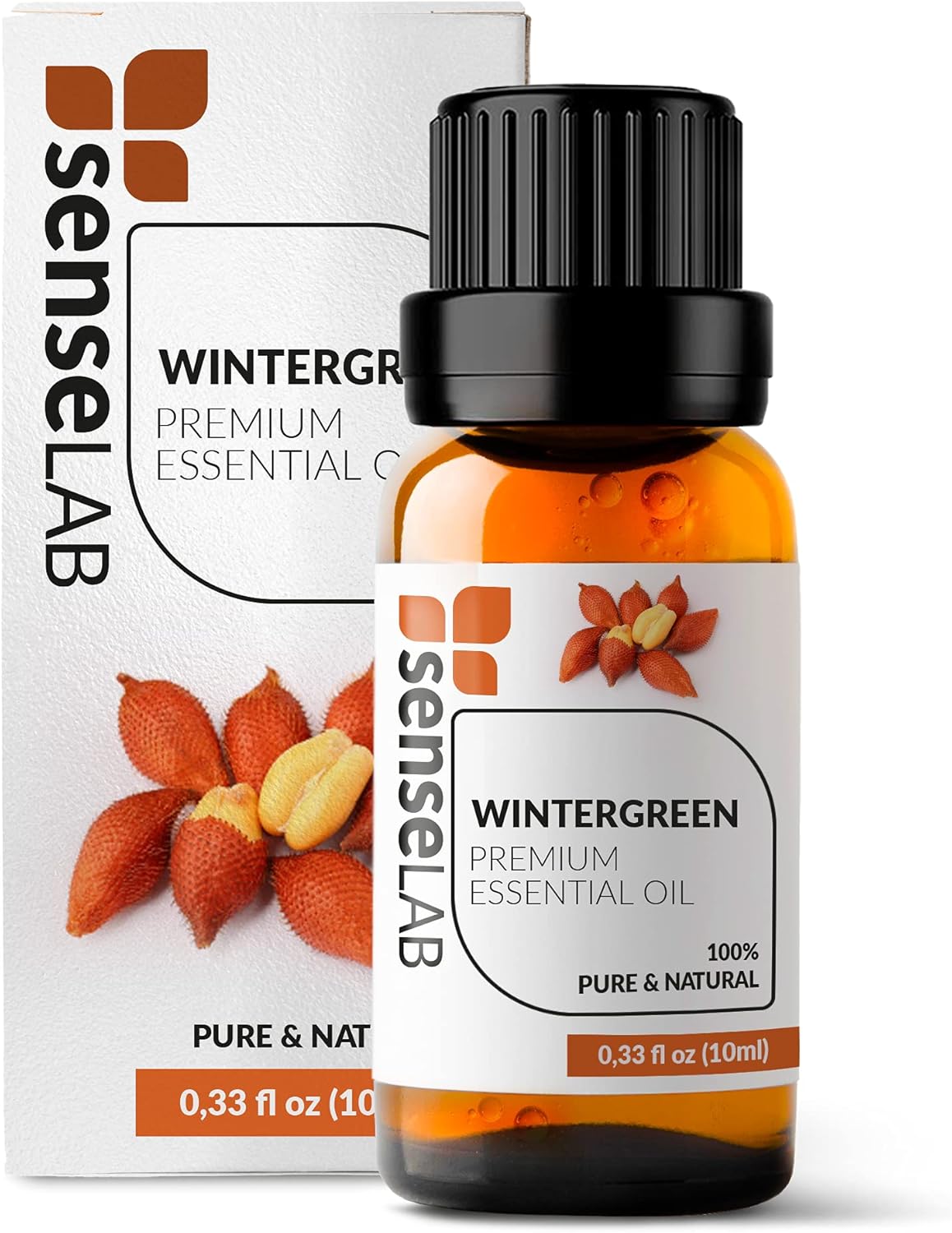 SenseLAB Wintergreen Essential Oil - Relaxation -100% Pure Extract Therapeutic Grade Wintergreen Oil for Aromatherapy Diffuser (10 ml)