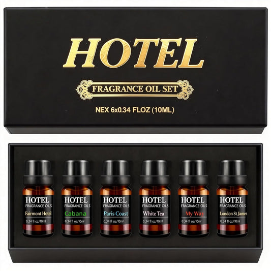 Hotel Collection Luxury Scent for Diffuser Oils Set Inspired by Iconic 5-Star Hotels- Aromatherapy Essential Oils for